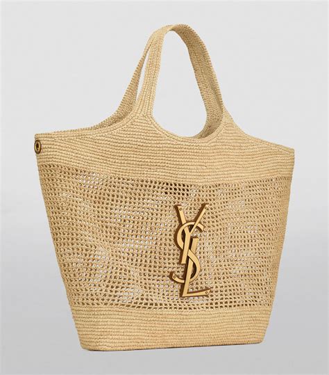 ysl raffia tote bag.